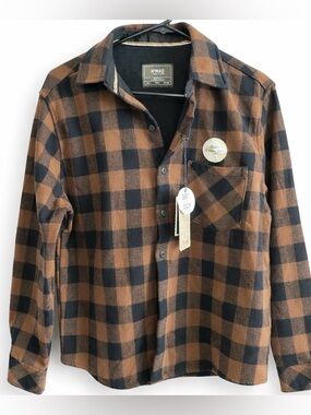 Nomad Mens Thermal Lined Buffalo Plaid Flannel Shirt Jacket Small NWT
